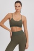 The Upside Striped Sports Bra in Khaki