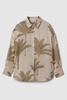 Linen Tropical Print Shirt in Neutral