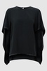 Florence Black Satin Cape Style Top