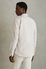 Textured Cutaway Collar Shirt in Stone