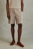 Elasticated Plisse Shorts in Champagne