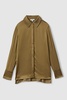 Fitted Layered Cuff Shirt in Khaki