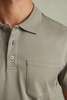 Mercerised Cotton Polo Shirt in Dusty Green