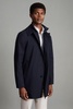 Jacket With Removable Funnel-Neck Insert in Navy