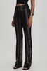 Halston Striped Sequin Trousers in Black