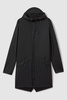 Rains Longline Hooded Raincoat in Black