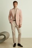 Cotton-Blend Velvet Blazer in Porcelain Pink