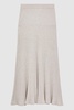 Anna Quan Cotton Ribbed Maxi Skirt in Ecru