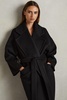 Wool-Blend Blindseam Coat in Black