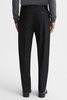 Slim Fit Flannel Trousers in Black