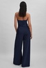 Halston Satin Halter Neck Jumpsuit in Black