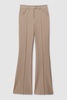 High Rise Flared Trousers in Neutral