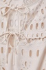 Broderie Tie Neck Blouse in Cream