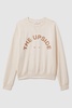 The Upside Relaxed Cotton Crew Neck Sweatshirt in Cream