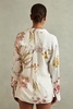 Relaxed Floral Print Shirt in Ivory