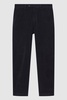 Slim Fit Brushed Cotton Trousers in Navy