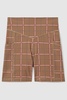 The Upside Check Spin Shorts in Brown Check