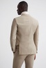 Slim Fit Single Breasted Wool Blend Blazer in Oatmeal