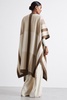 Atelier Checked Wool and Cashmere Cape in Camel