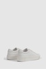 Grained Leather Platform Trainers in White