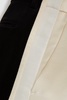 Gracie Black/Cream Slim Fit Colourblock Satin Velvet Trousers