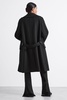 Atelier Felted Trapeze Coat in Black