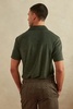 Towelling Polo Shirt in Olive Green