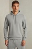 Interlock Jersey Hoodie in Flint Grey