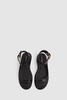 Leather Plait Detail Sandals in Black