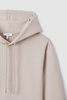 Plain Interlock Jersey Drawstring Hoodie in Oatmeal