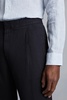 Relaxed Cotton/Linen Blend Elasticated Waist Trousers in Navy