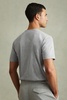 Mercerised Crew Neck T-shirt in Grey Melange