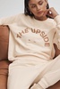 The Upside Relaxed Cotton Crew Neck Sweatshirt in Cream