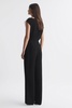 Fitted Colourblock Wide Leg Jumpsuit in Black/Cream