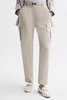 Petite Tapered Combat Trousers in Stone