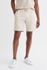 Slim Fit Drawstring Shorts in Ecru