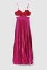 Amur Pleated Cut-Out Maxi Dress in Magenta