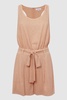 Embellished Sleeveless Playsuit in Nude