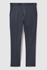 Slim Fit Cotton Blend Adjuster Trousers in Airforce Blue