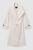 Atelier Blindseam Wool and Cashmere Coat in Cream