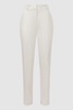 Petite Slim Fit Wool Blend Suit Trousers in Off White