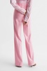 High Rise Wide Leg Trousers in Pink