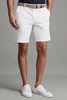 Modern Fit Cotton Blend Chino Shorts in White