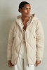 Quilted Puffer Coat in Cream