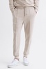 Plain Drawstring Loungewear Joggers in Oatmeal