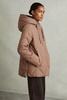 Quilted Puffer Coat in Mink Neutral