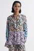 Floral Print Concealed Button Shirt in Multi