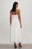 Stella White Anna Quan Applique Drop Waist Maxi Dress