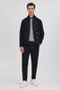 Hybrid Funnel Neck Jacket in Navy