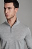 2 Pack Of Merino Wool Zip-Neck Jumpers in Black/Soft Grey